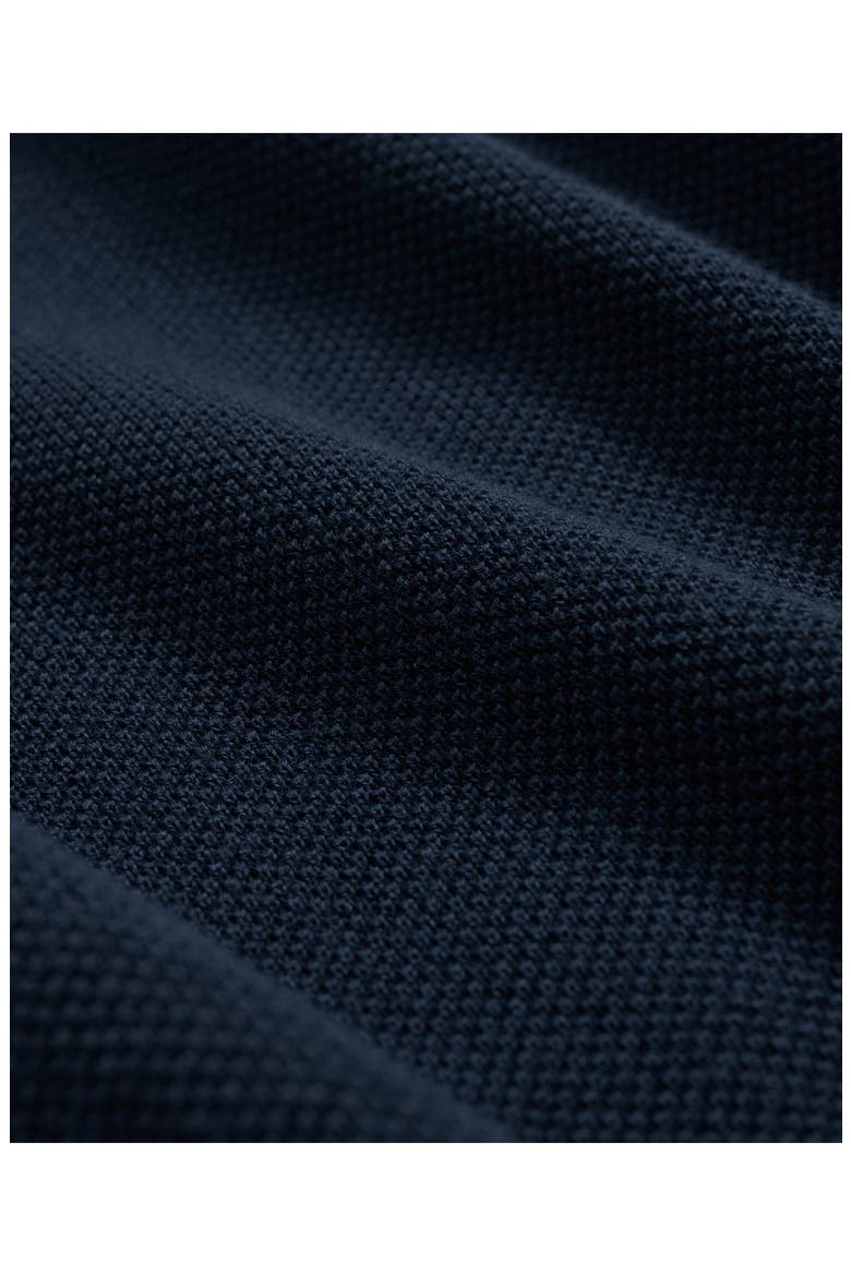 Supima Cotton Pique Quarter Zip Sweater, Alternate, color, NAVY