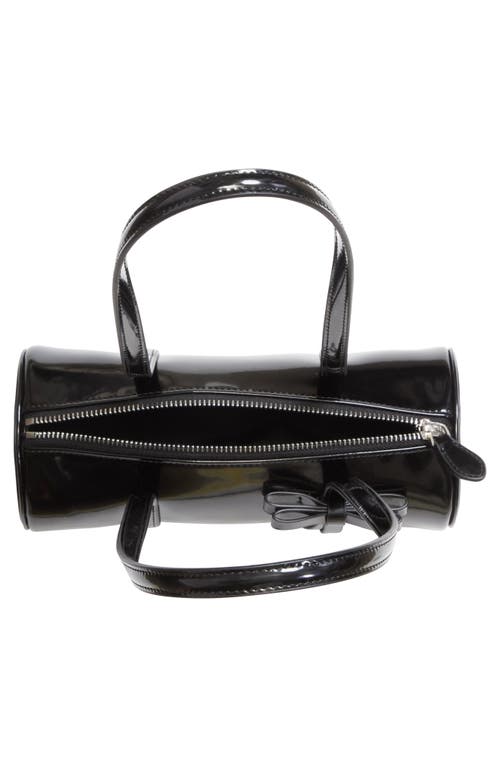 Sandy Liang Pencil Case Leather Handbag In Black