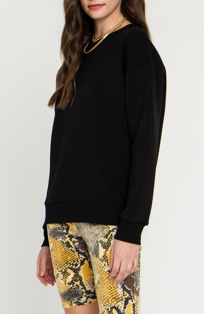 Grey Lab Lounge Wear Crewneck Sweatshirt, Alternate, color, Black