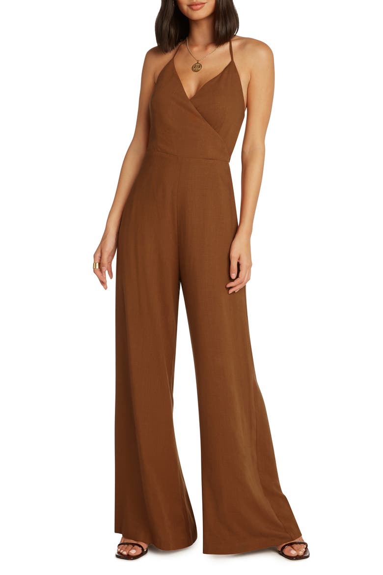 Saint Tropez Halter Neck Jumpsuit, Main, color, CAPPUCCINO