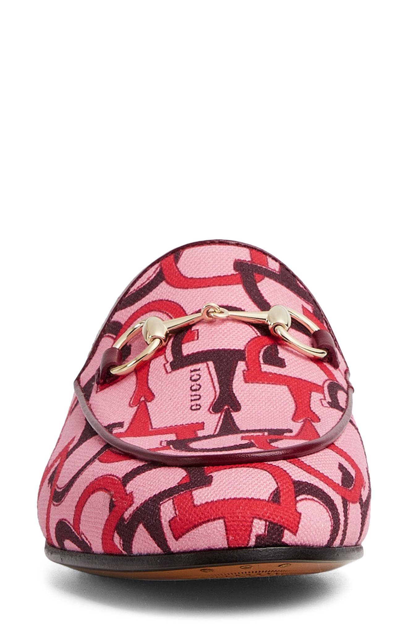 Gucci New Jordaan Horsebit Canvas Loafer, Alternate, color, 