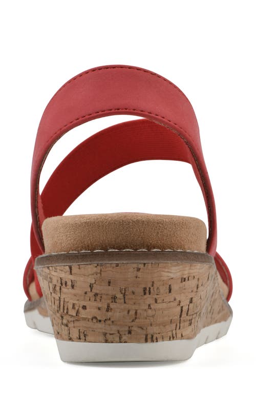 Cliffs By White Mountain Tinnley Wedge Sandal In Red Nubuck