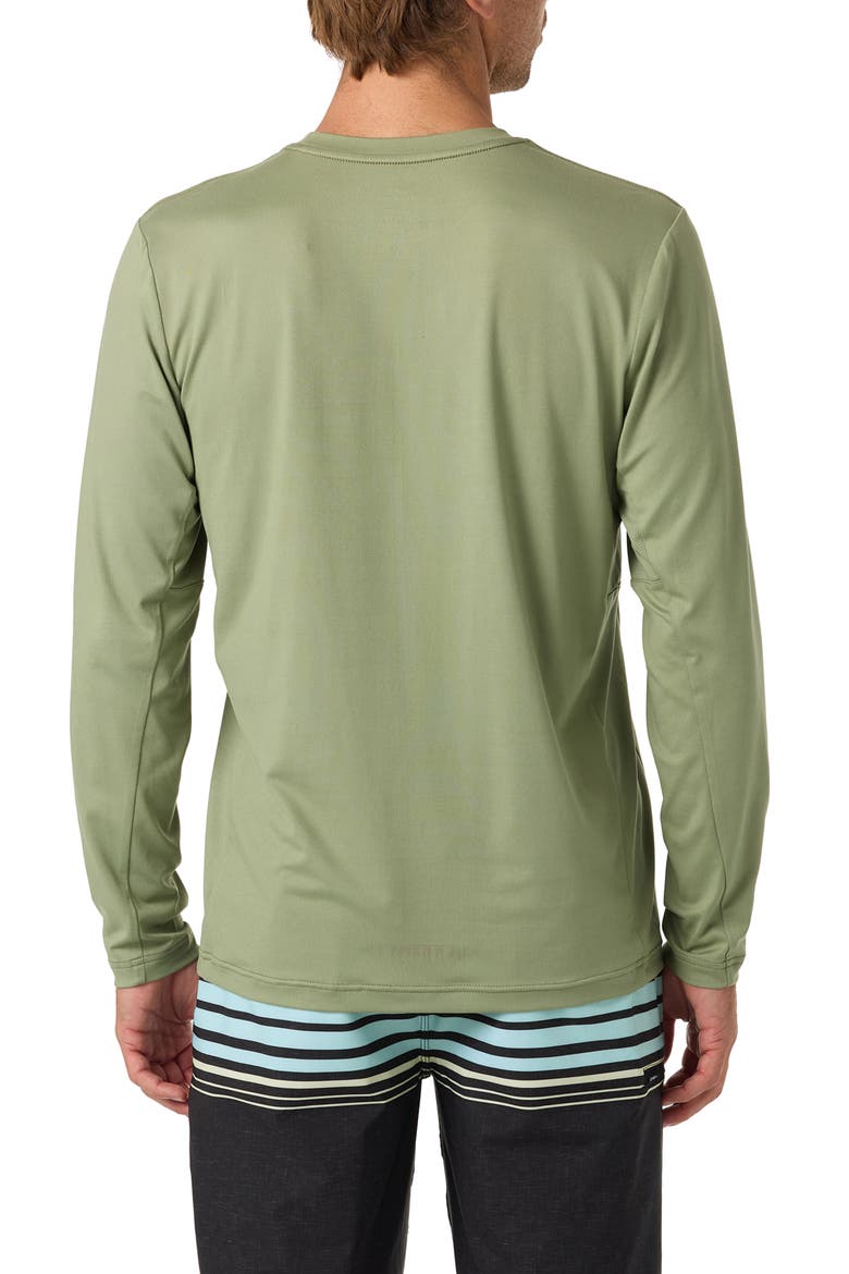 Block UPF Performance Graphic Long Sleeve T-Shirt, Alternate, color, OIL GREEN