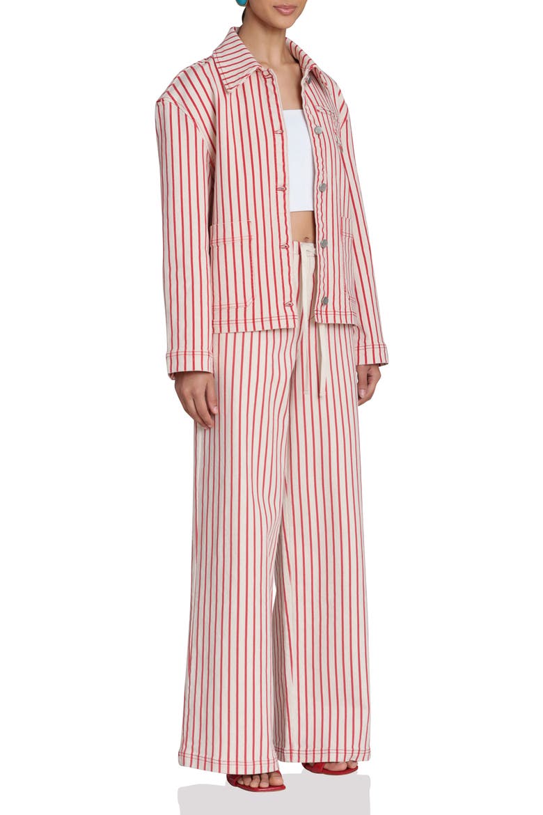 Stripe Tie Waist Pants, Alternate, color, CREAM-RED STRIPE