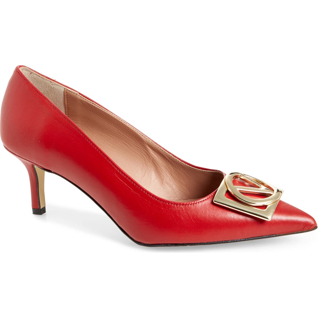 Valentino By Mario Valentino Doria Leather Pump In Red