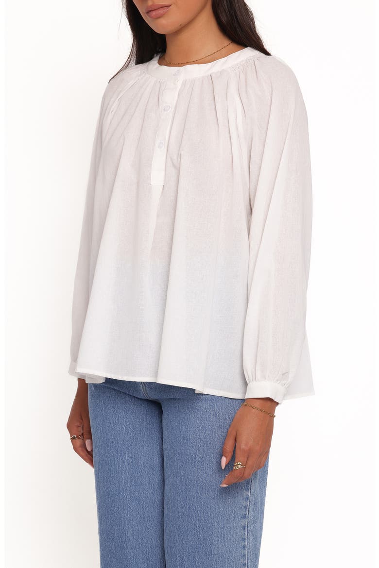 Irisa Woven Cotton Shirt, Alternate, color, WHITE