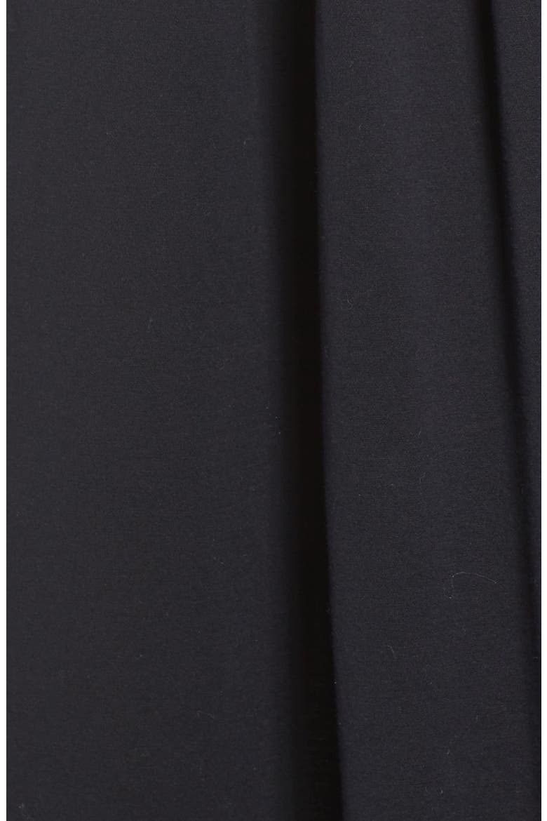 Juliet Pleat Neck Cotton Nightgown, Alternate, color, BLACK