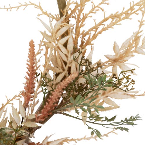 Northlight Fall Harvest Pale Roses With Foliage Artificial Wreath 24-inch Unlit In Multi