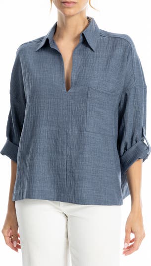 Stripe Long Sleeve Button-Up Shirt