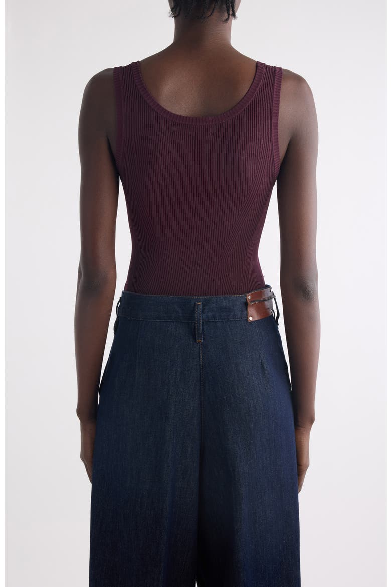 Topaza Ribbed Tank, Alternate, color, BURGUNDY