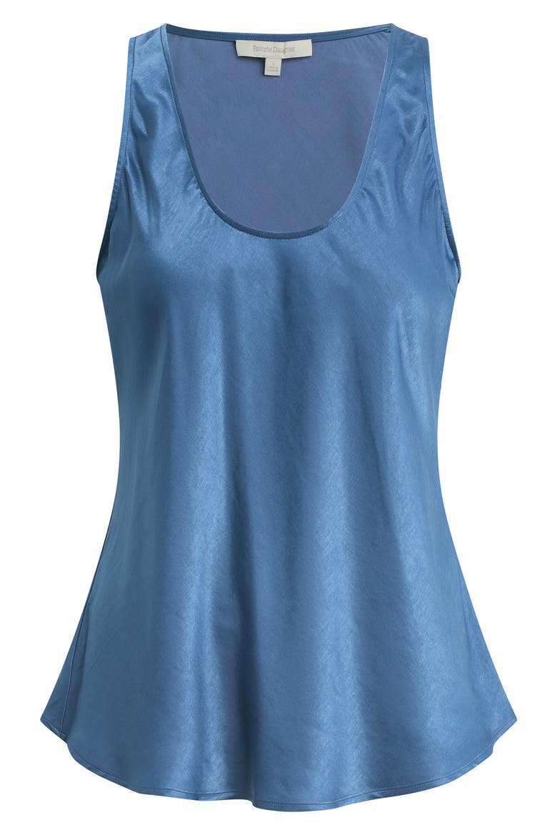 Clean Cut Satin Tank, Alternate, color, RIVER BLUE