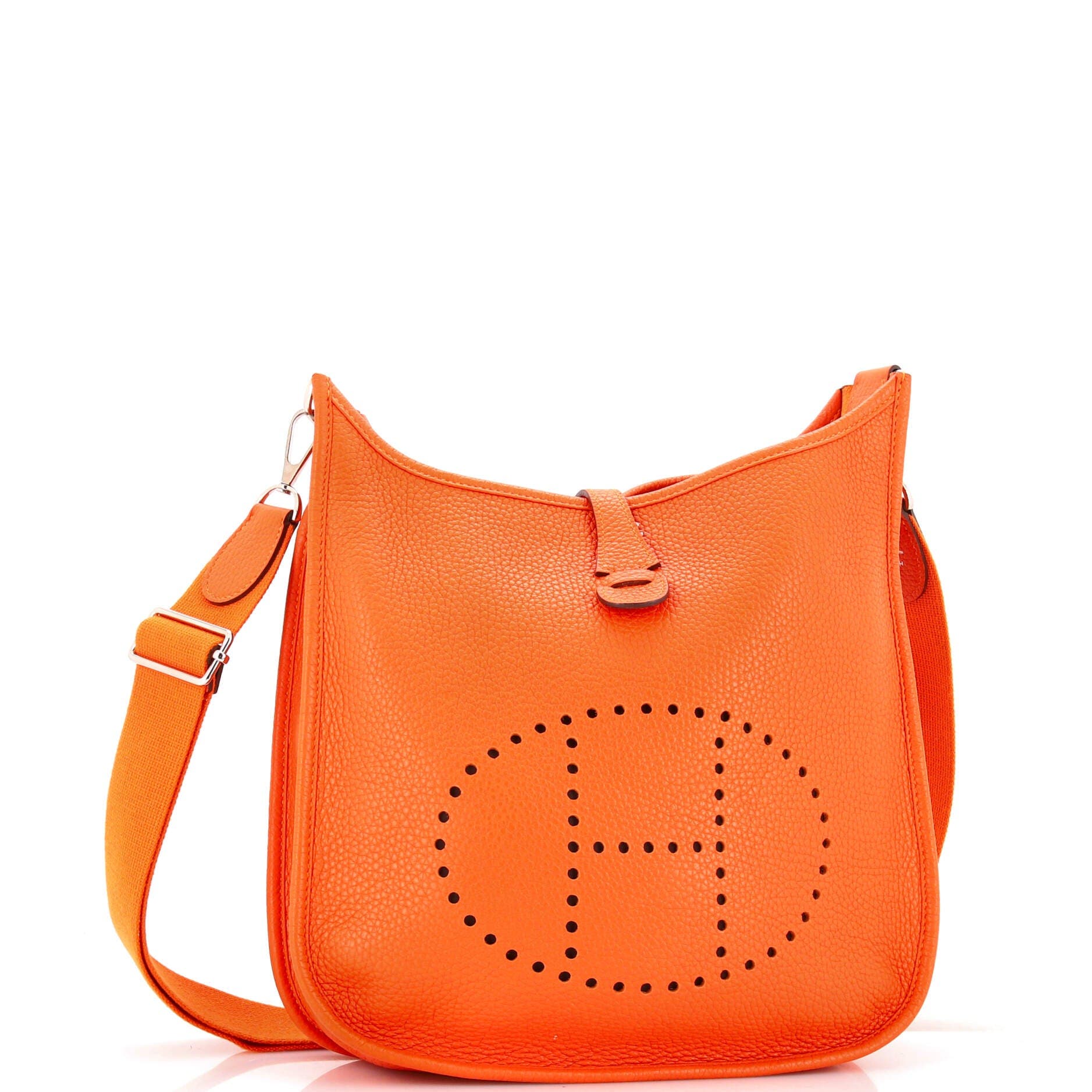 Pre-Owned Hermes Evelyne Bag Gen III Clemence PM, Alternate, color, Feu
