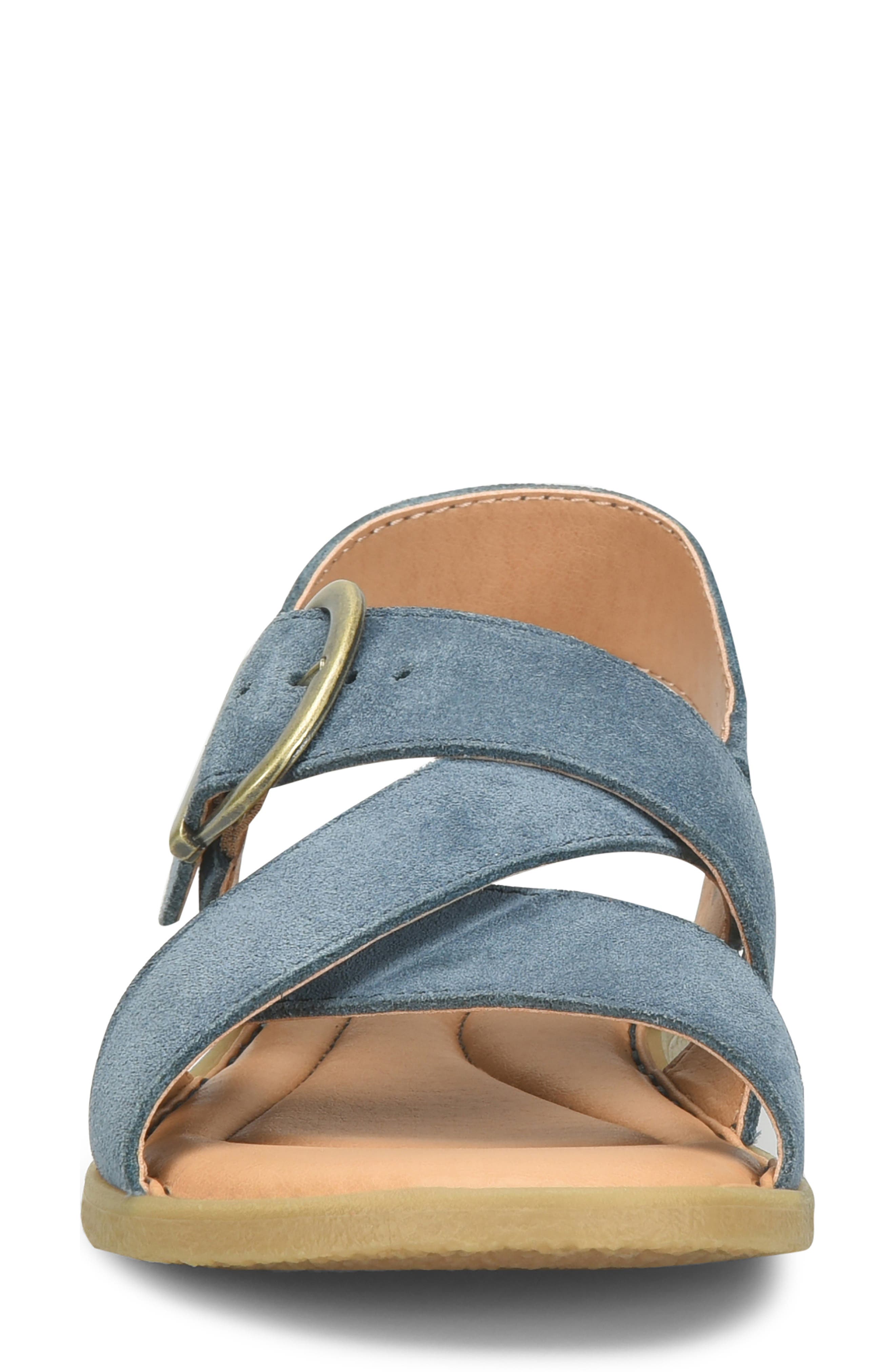 Beebe Sandal, Alternate, color, DARK BLUE SUEDE