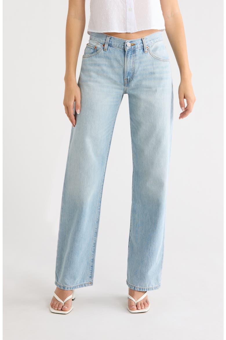 Loosie High Waist Wide Leg Jeans, Main, color, SILVER SPRINGS