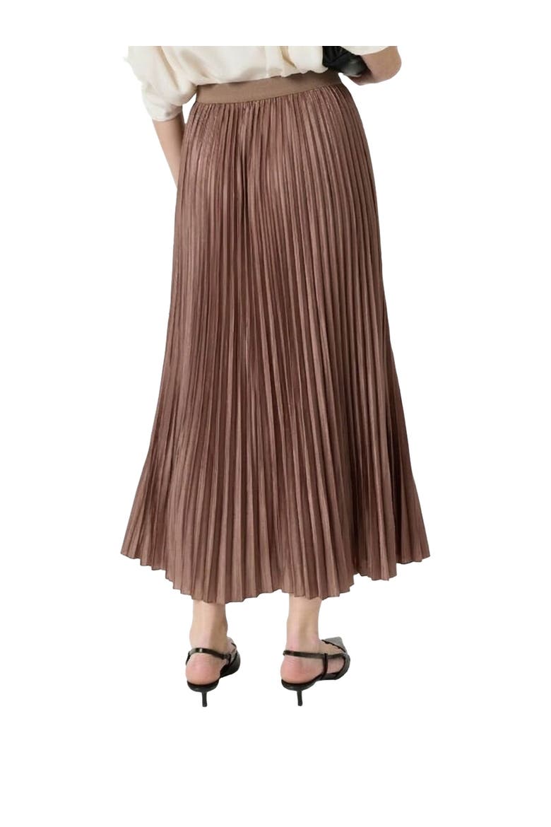 Jocelyne Pleated Midi Skirt, Alternate, color, Caramel
