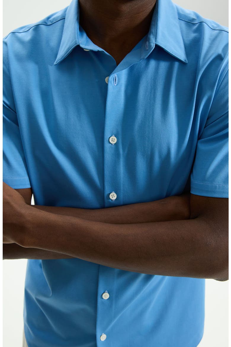 Irving Short Sleeve Button-Up Shirt, Alternate, color, POWDER BLUE