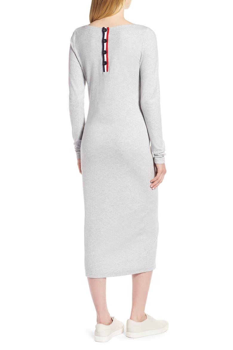 Knit Midi Dress, Alternate, color, GREY LIGHT HEATHER