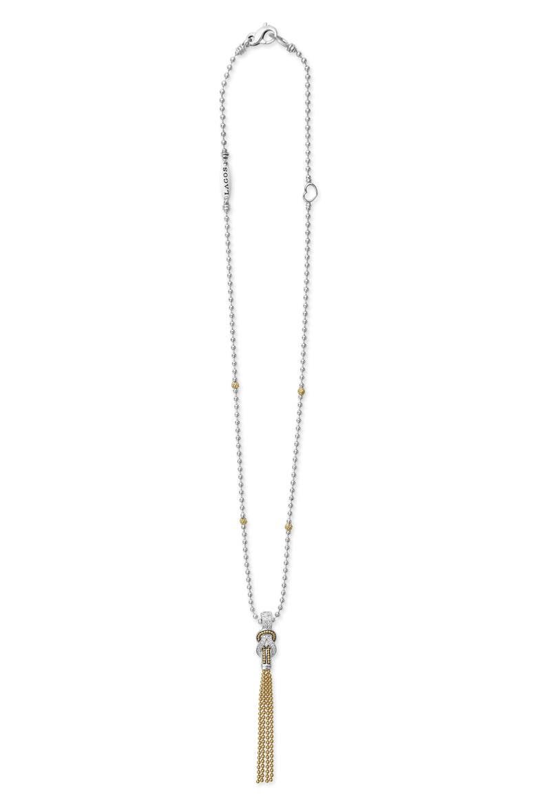 Newport Tassel Pendant Necklace, Main, color, DIAMOND