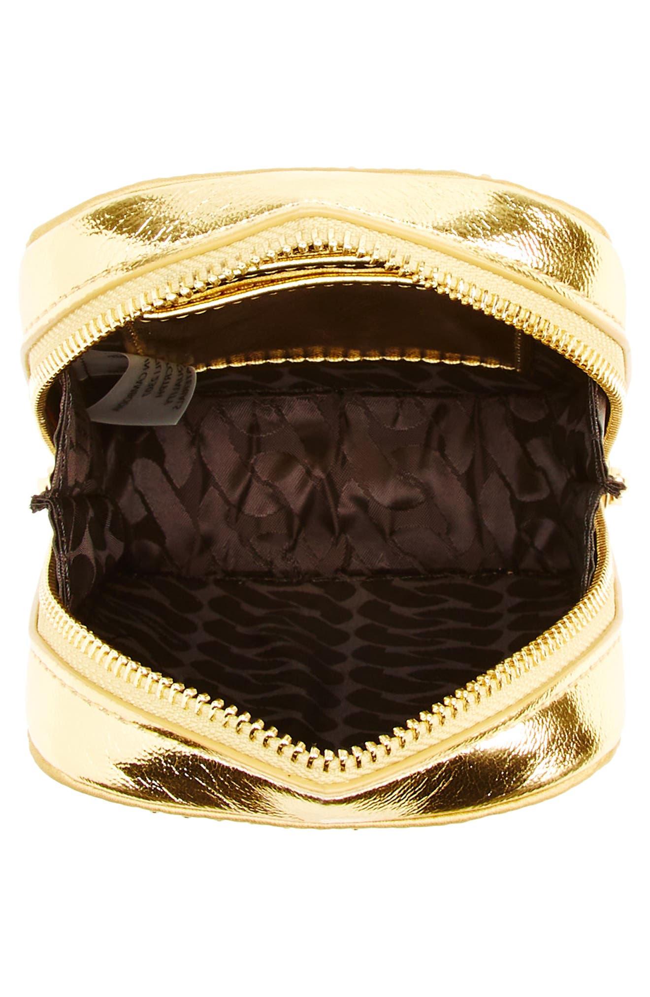 Rebecca Minkoff Crystal Embellished Crossbody Phone Bag, Alternate, color, Gold