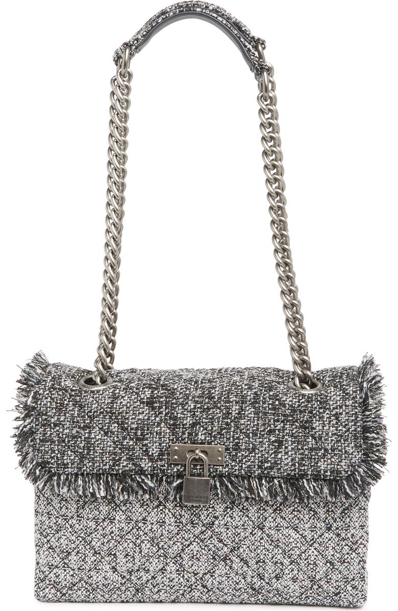 Kurt Geiger London KURT GEIGER Tweed Brixton Dual Shoulder Lock Bag, Main, color,
