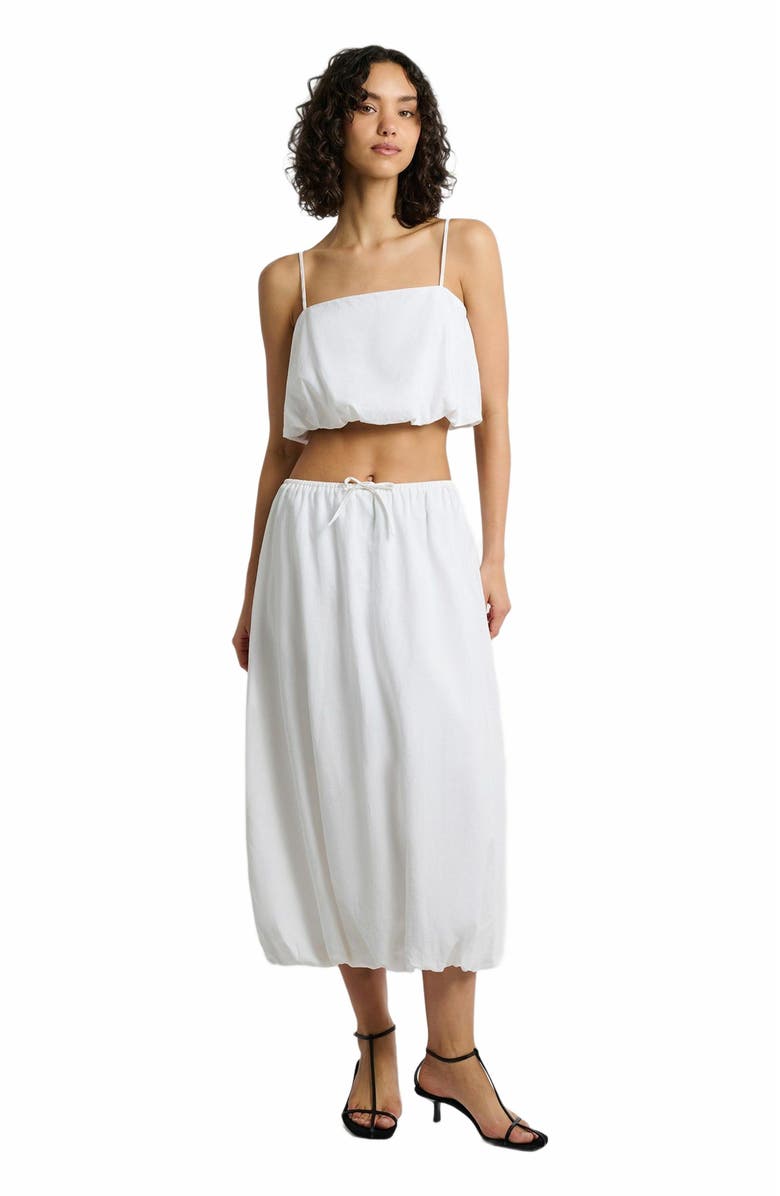 Onia Air Linen Bubble Maxi Skirt, Main, color, White