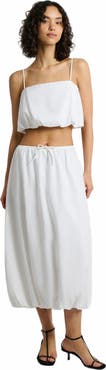 Onia Air Linen Bubble Maxi Skirt