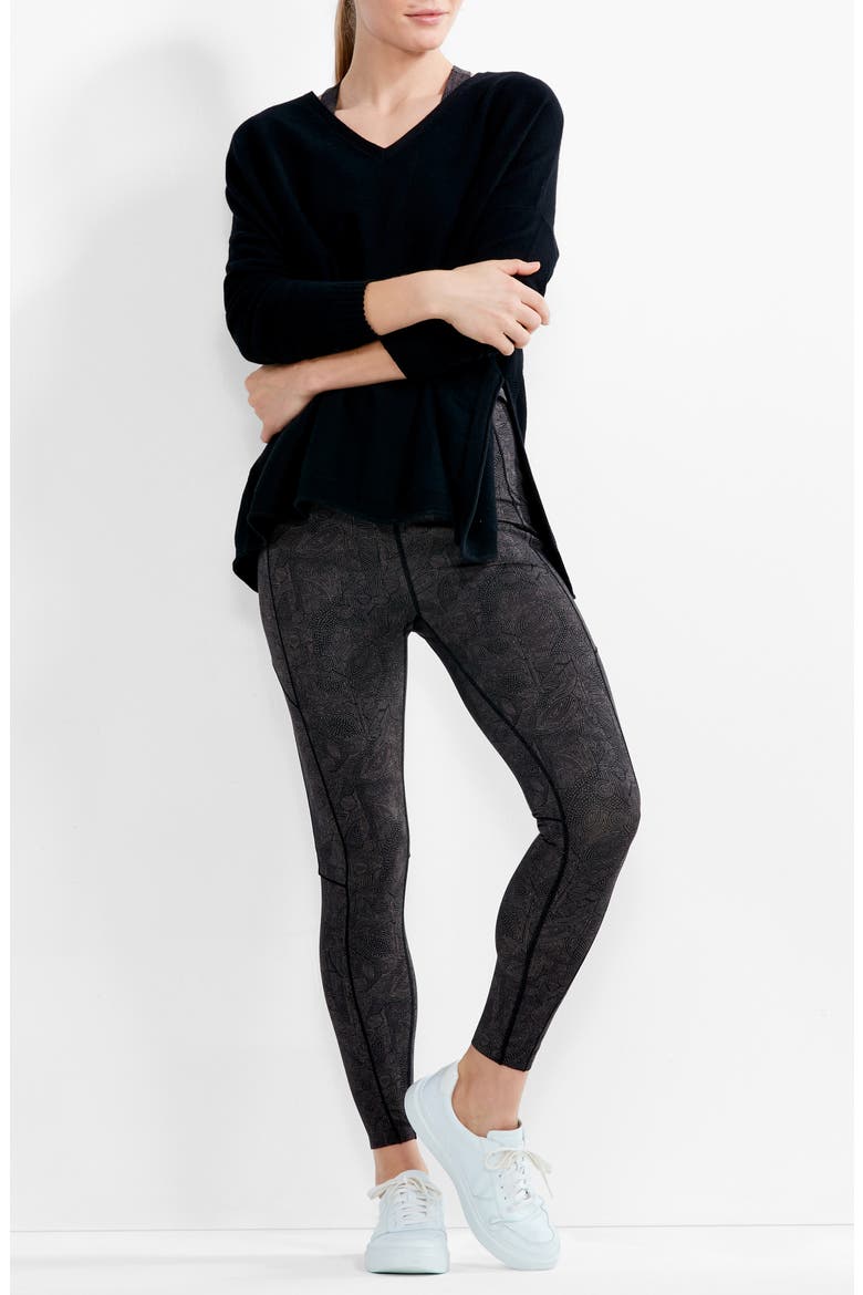 NZ Active Cool Down Side Slit Cotton Blend Sweater, Alternate, color, BLACK ONYX