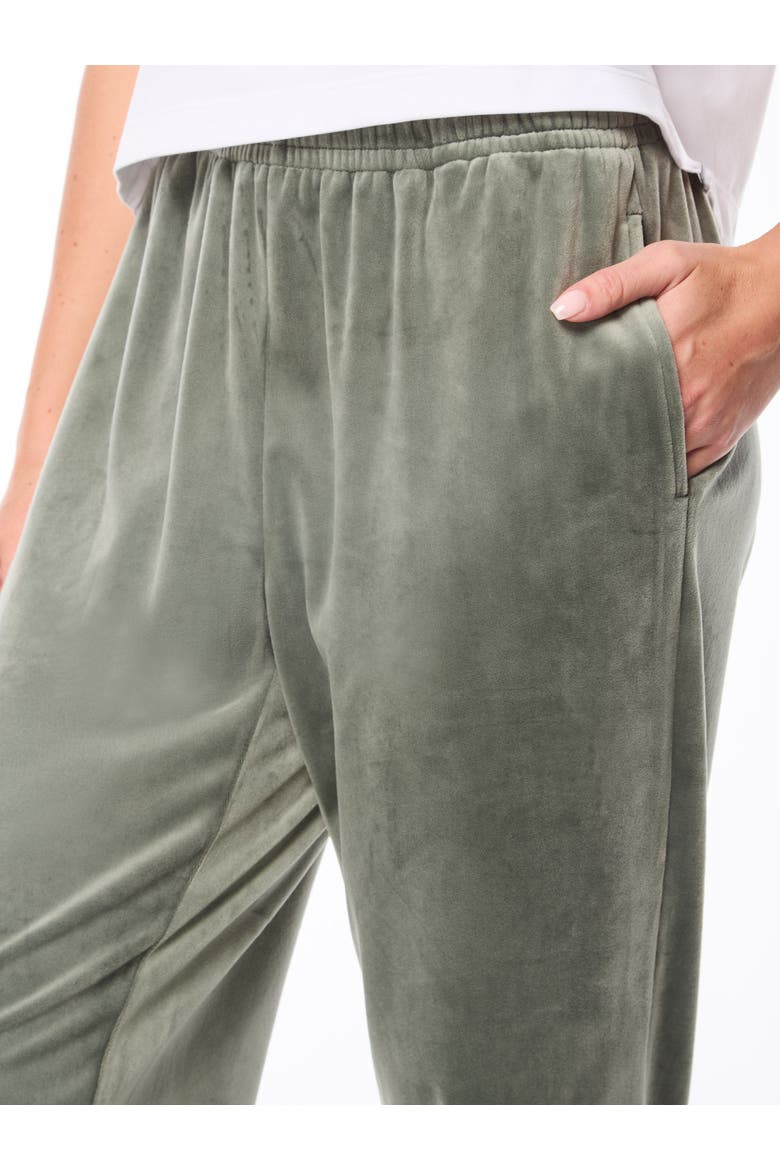 Nuvola Velour Track Pant, Alternate, color, AGAVE GREEN