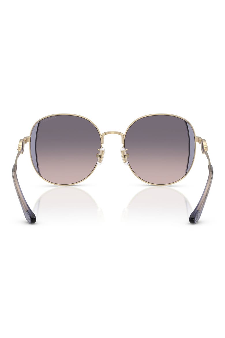 54mm Gradient Round Sunglasses, Alternate, color, GOLD