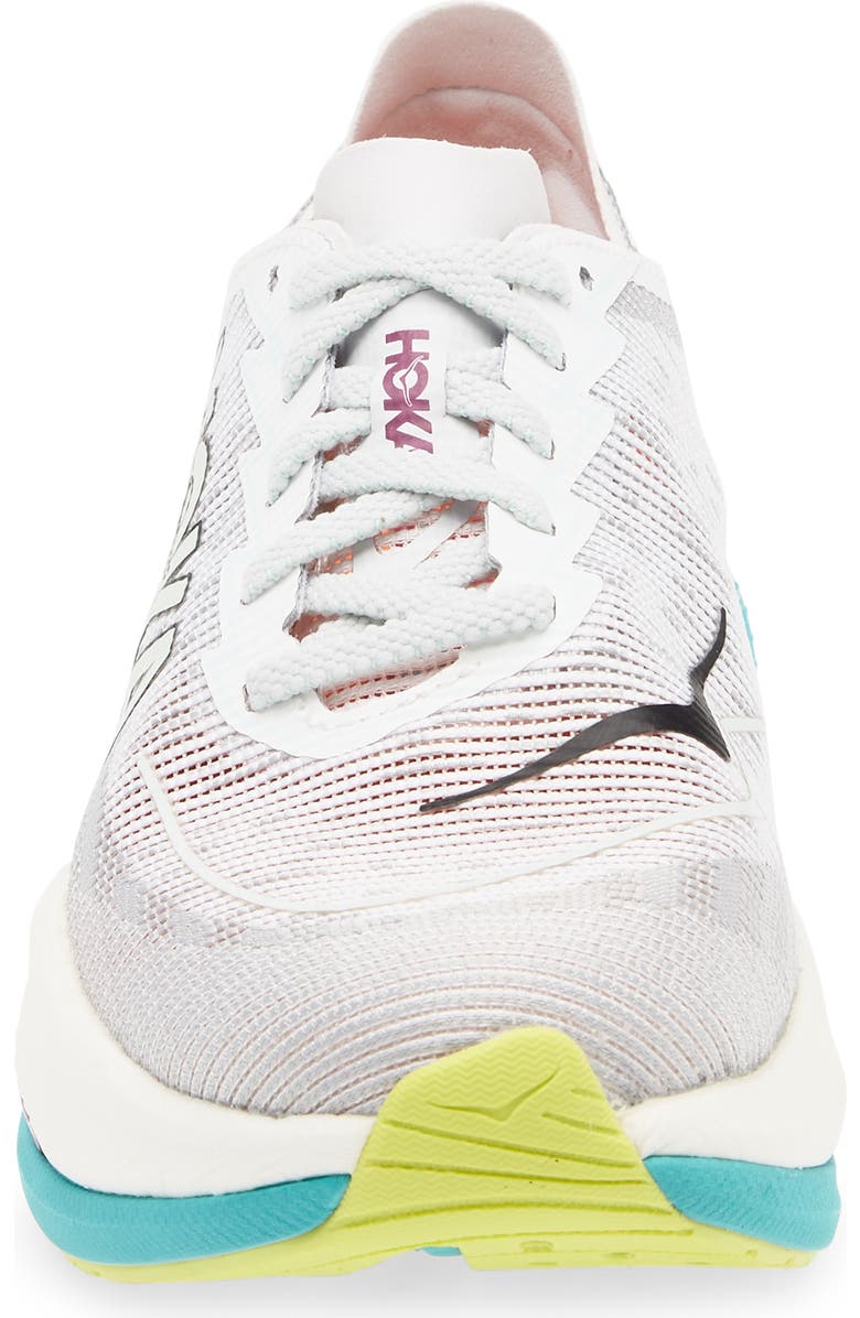 HOKA Mach X 2 Running Shoe, Alternate, color, Frost / Electric Aqua