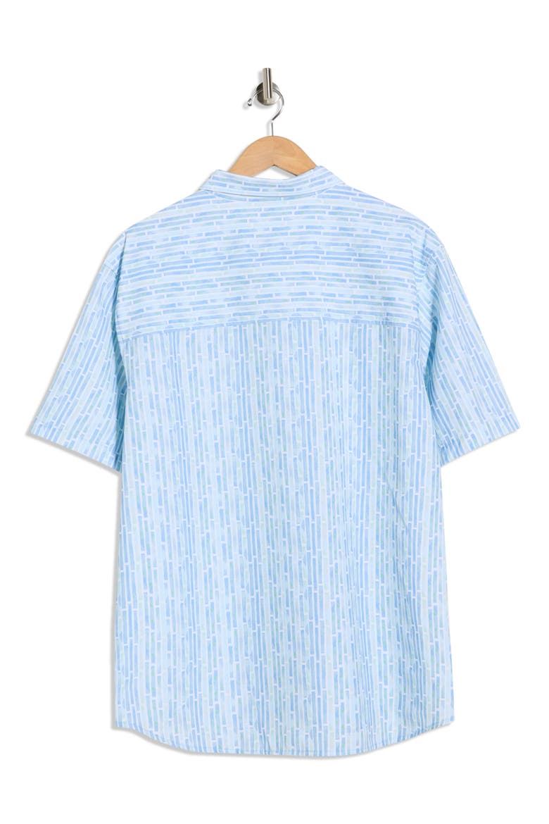 Bahama Coast Termini Tiles Short Sleeve Button-Up Shirt, Alternate, color, CHAMBRAY BLUE