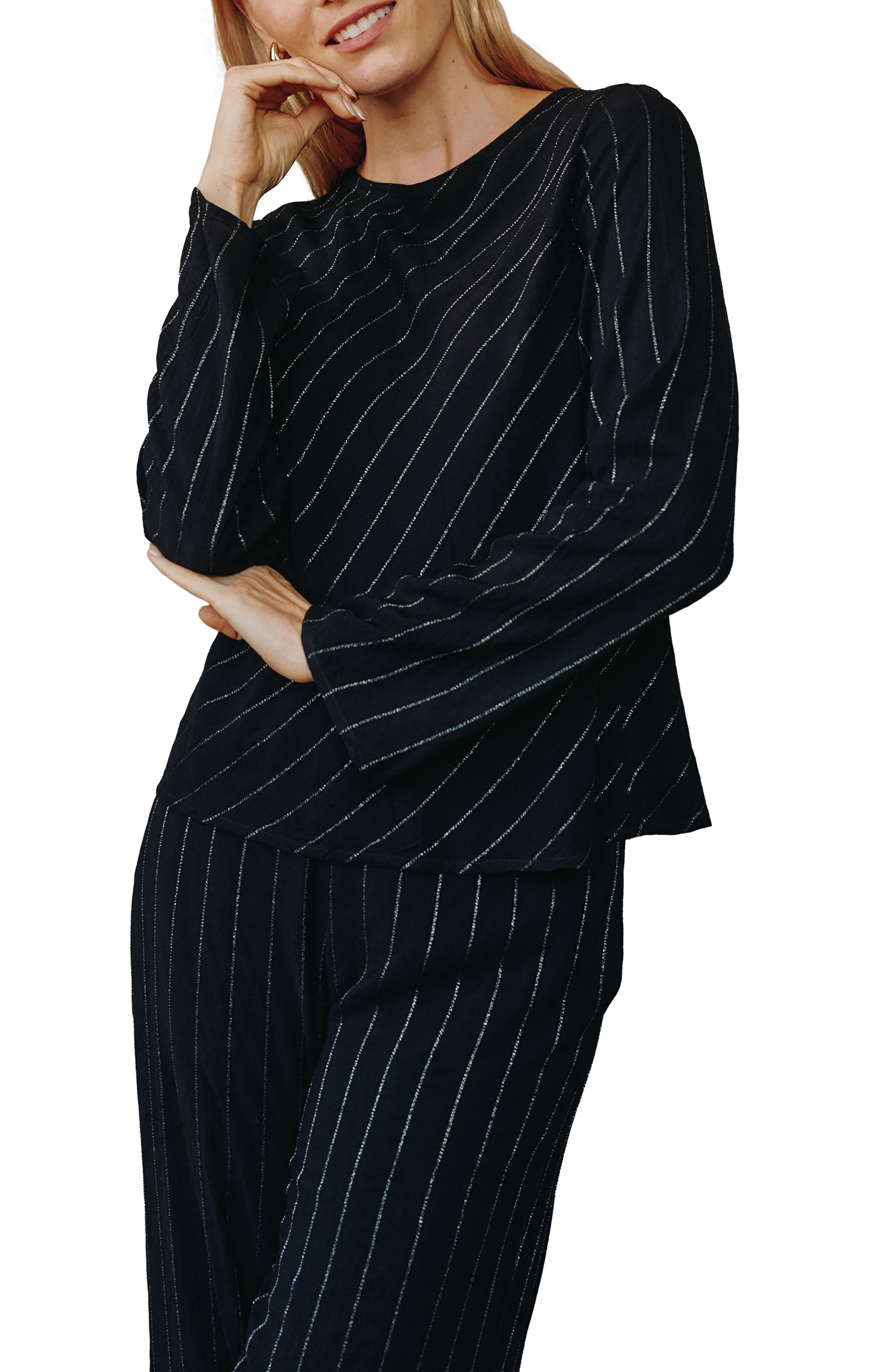 Long Sleeve Bias Cut Top