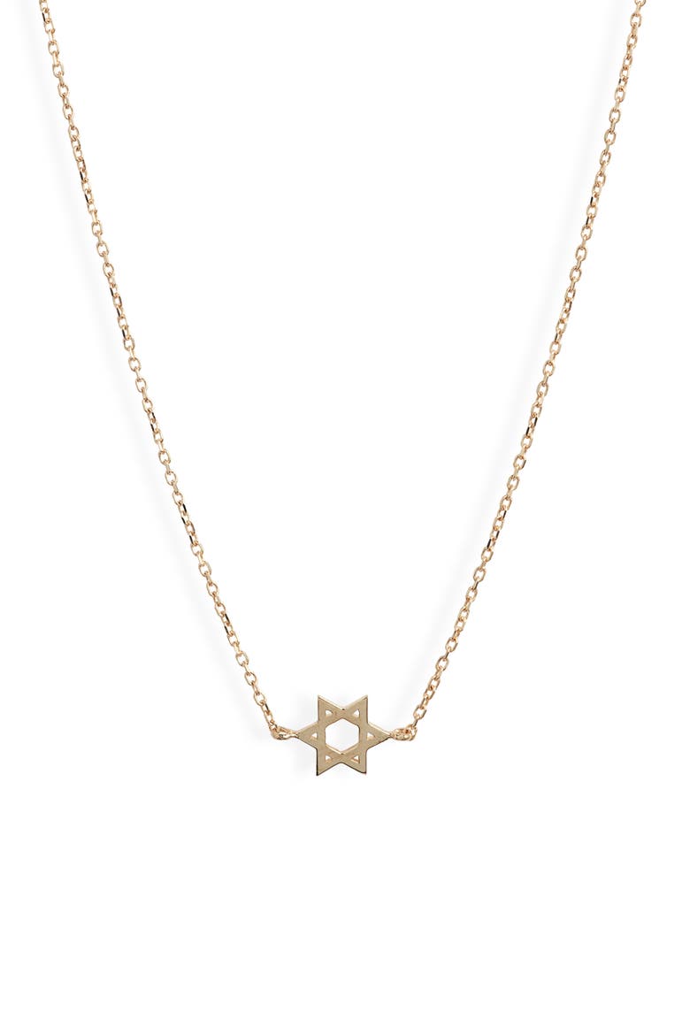 Love Letter Star of David Magen David Adom Necklace, Main, color, GOLD