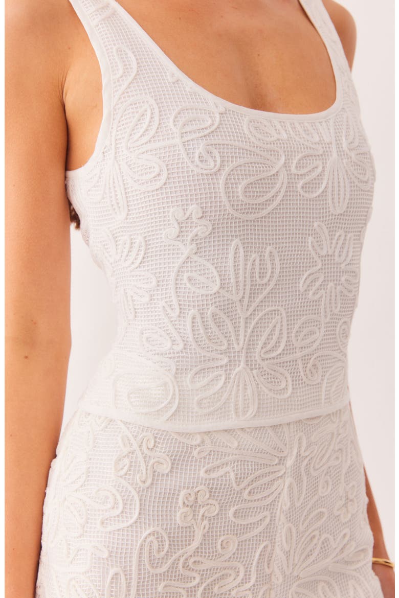 Jocelyn Floral Jacquard Top, Alternate, color, WHITE