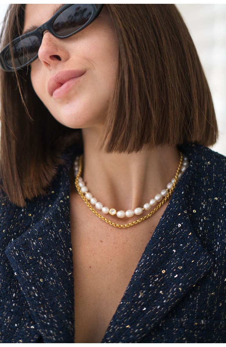 Classicharms Ella Freshwater Pearl Necklace Set, Alternate, color,