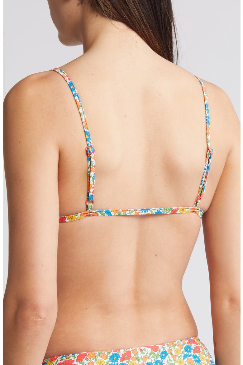 x Liberty London Yes Floral Print Bikini Top (Nordstrom Exclusive), Alternate, color, RED MULTI