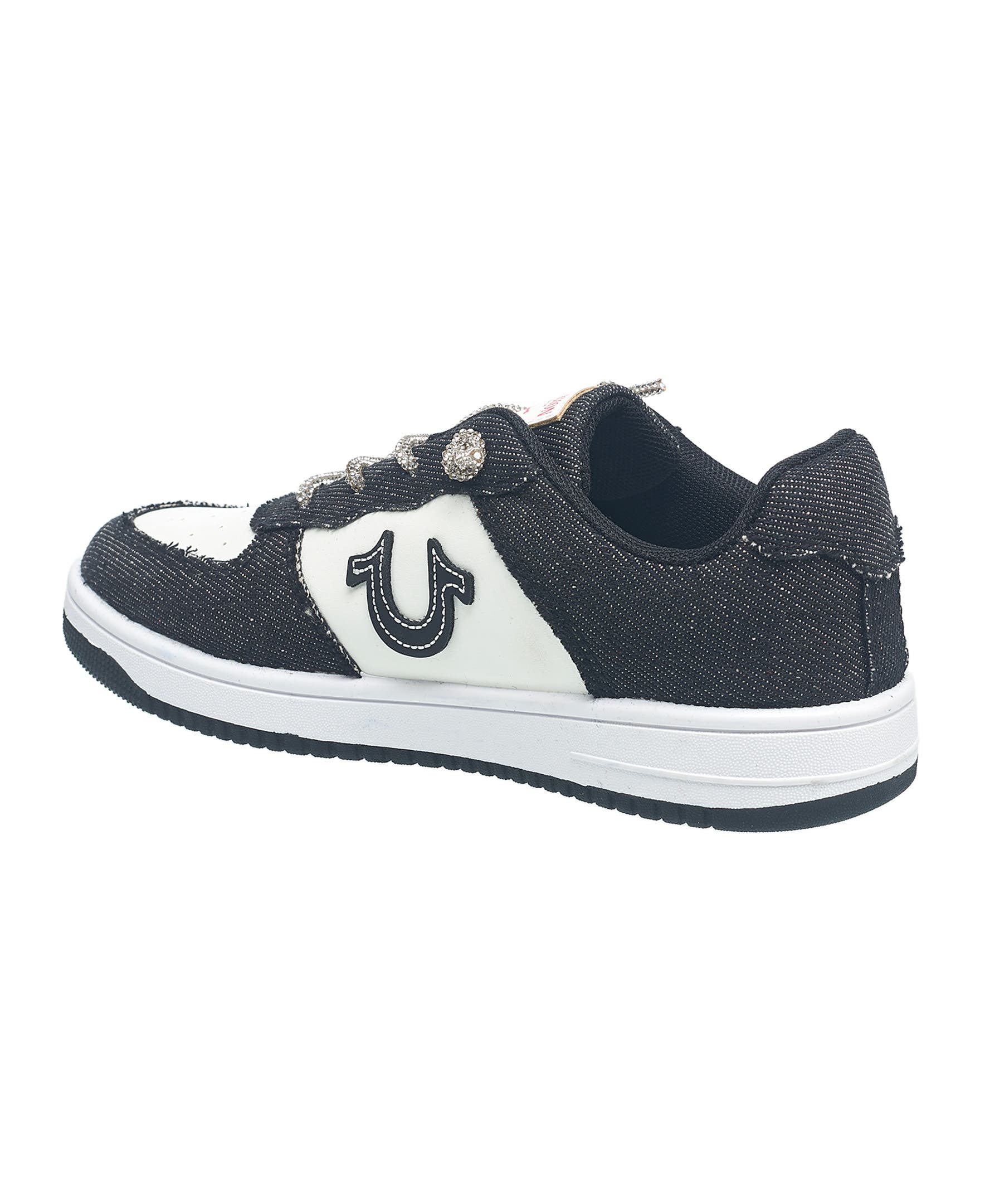 True Religion Girl's Allison Logo Sneaker, Alternate, color, Black