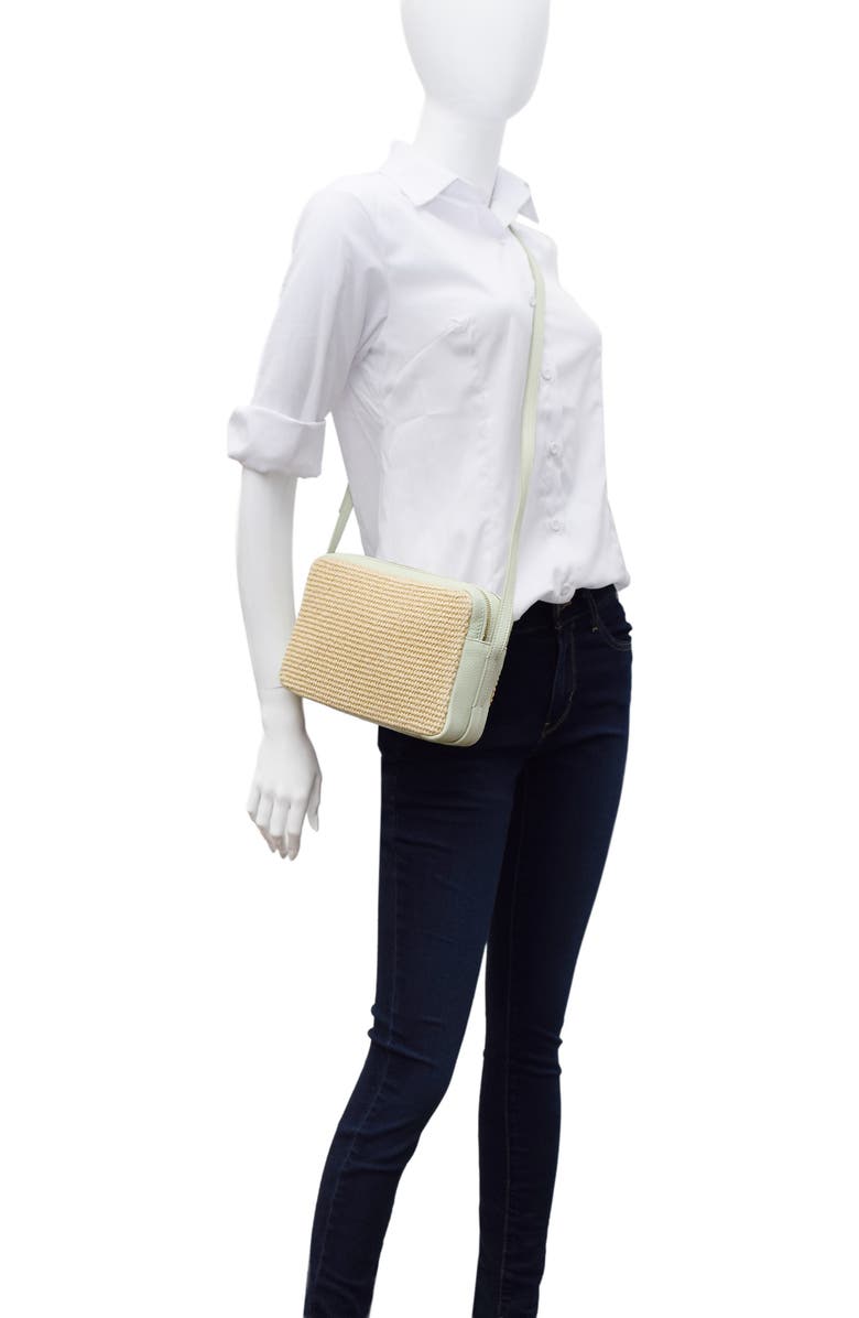 Thacker Shay Woven Straw Camera Crossbody Bag, Alternate, color, Natural/ Soft Pistachio