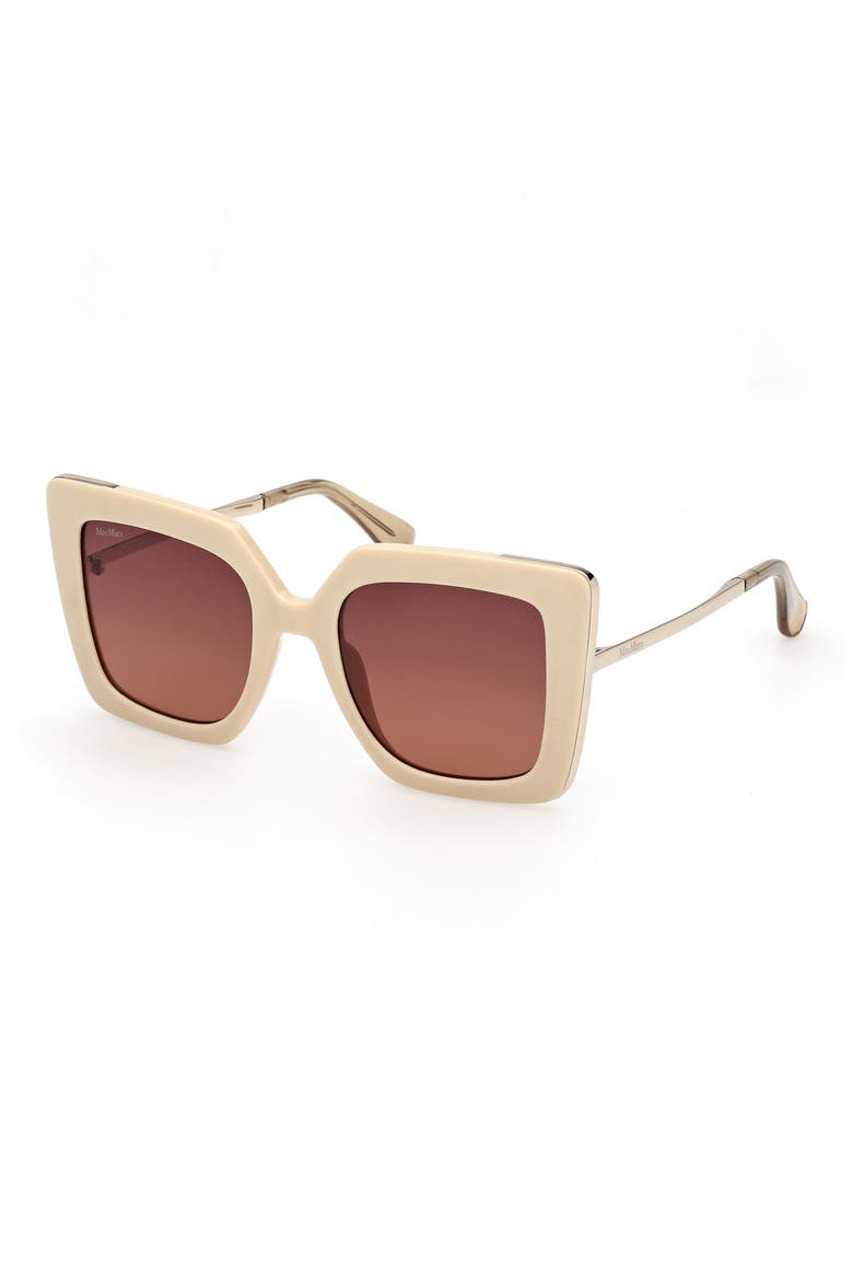 Square Sunglasses, Alternate, color, IVORY / GRADIENT BROWN