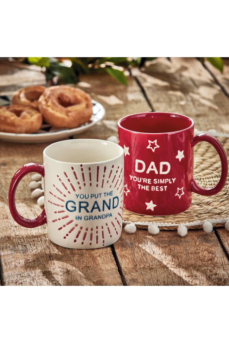 You Put The Grand In Grandpa Mug Multi Stoneware Summer, Alternate, color, White