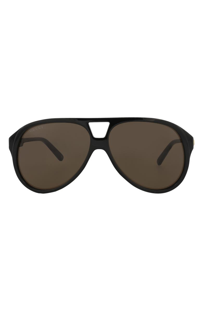 Gucci 59mm Aviator Sunglasses, Main, color,