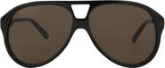 Gucci 59mm Aviator Sunglasses