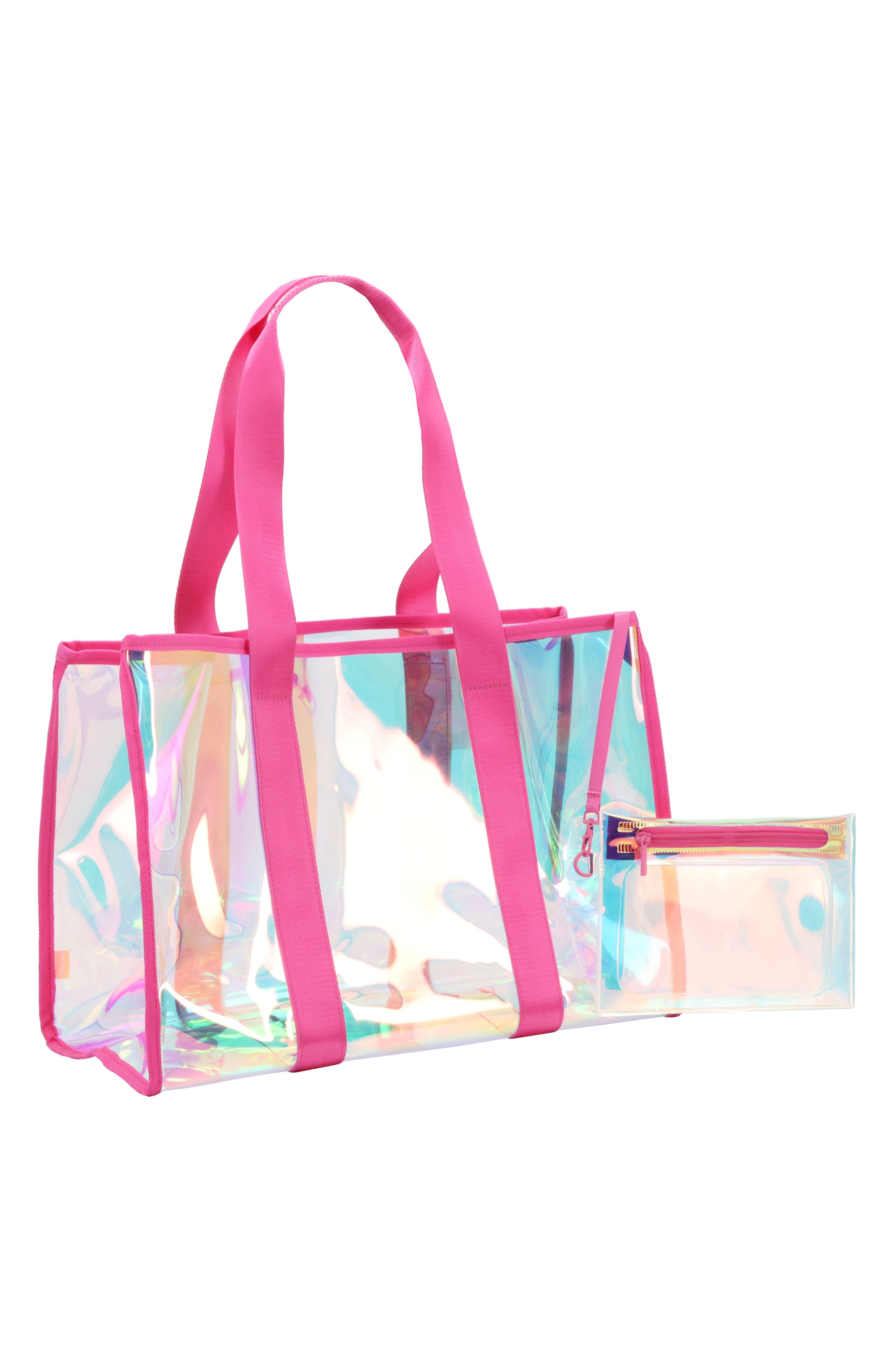 Beach Tote Bag, Alternate, color, PINK