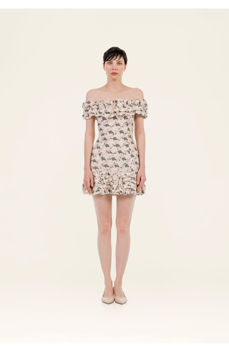 Agua by Agua Bendita Jardin Anhelo Mini Dress, Alternate, color, Multicolor