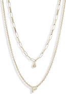 MESHMERISE Diamond Initial Charm Necklace