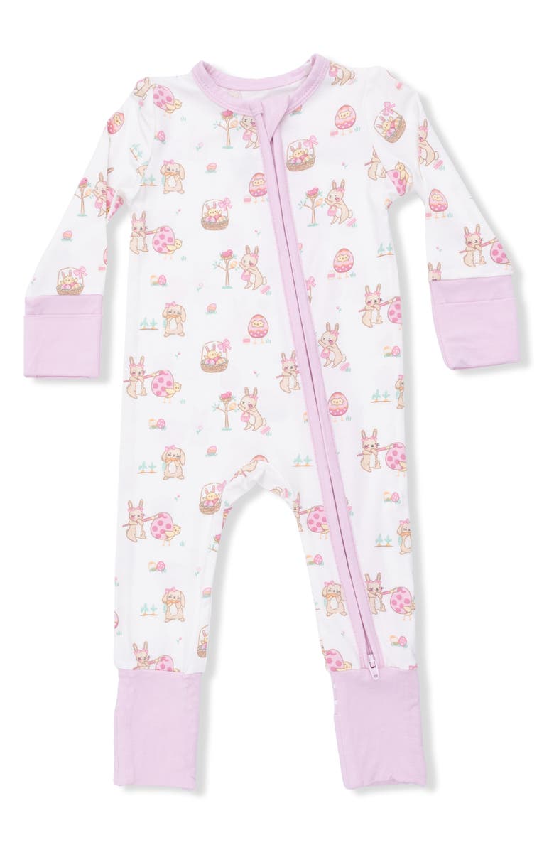 Angel Dear Easter Egg Hunt Convertible Romper, Main, color, Ivory
