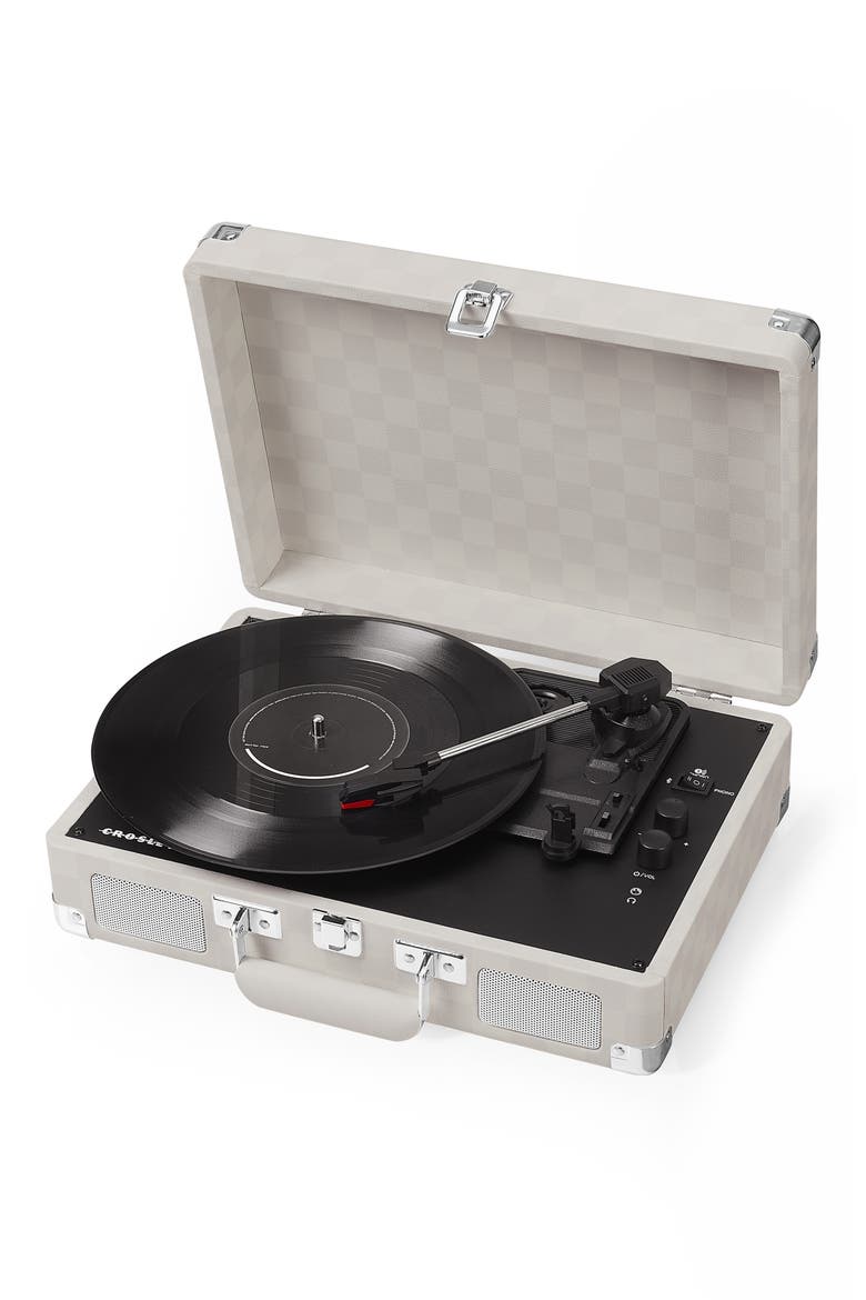 Cruiser Plus Record Player, Alternate, color, ALMOND CHECKERBOARD