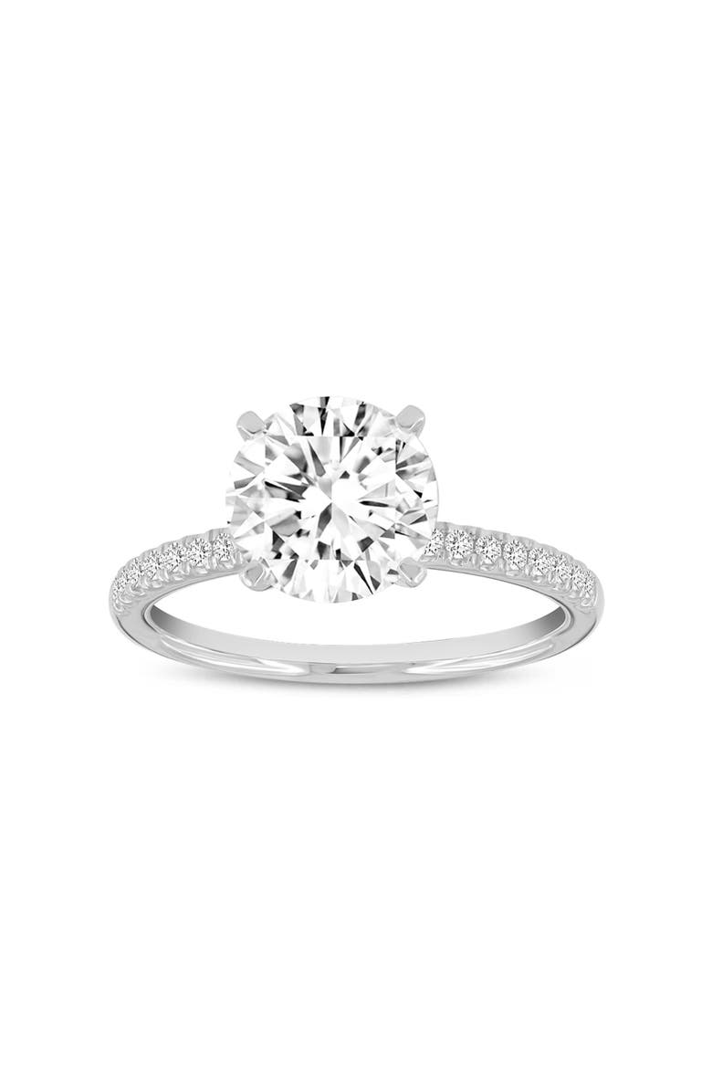 LuvMyJewelry Mila 14K White Gold Round Cut Lab Grown Diamond Classic Engagement Ring - 2.6 Ct, Main, color, 14K White Gold