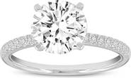 LuvMyJewelry Mila 14K White Gold Round Cut Lab Grown Diamond Classic Engagement Ring - 2.6 Ct