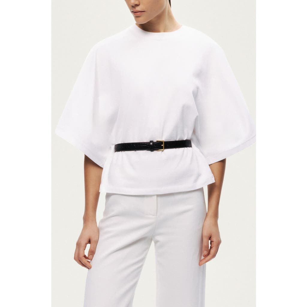 Nocturne Belted Oversized T-shirt In White